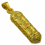 14K Gold Plated Mezuzah Pendant, pngp511